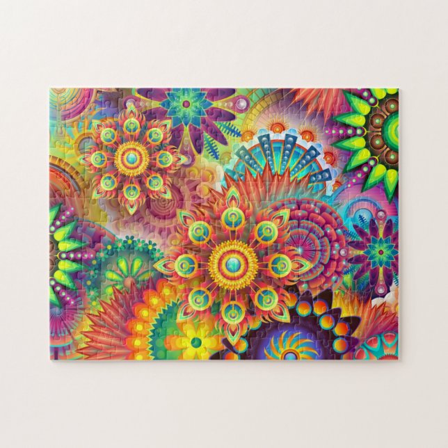 Mandala Colorful Paisley Pattern Gift Jigsaw Puzzle (Horizontal)