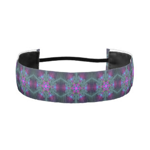 Mandala Colorful Spiritual Fractal Art With Pink Athletic Headband