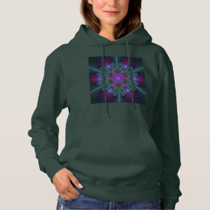 Mandala Colorful Spiritual Fractal Art With Pink Hoodie