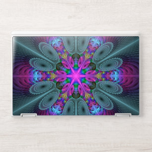 Mandala Colorful Spiritual Fractal Art With Pink HP Laptop Skin
