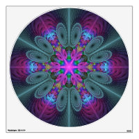 Mandala Colorful Spiritual Fractal Art With Pink