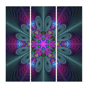 Mandala Colorful Striking Fractal Art Kaleidoscope