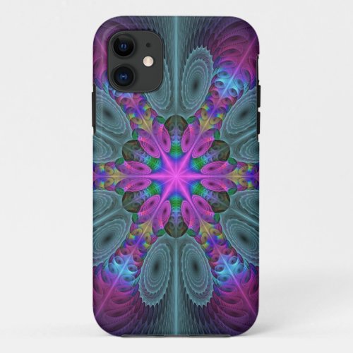Mandala Colorful Striking Fractal Art Kaleidoscope iPhone 11 Case
