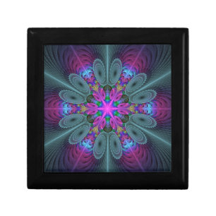 Mandala Colorful Striking Fractal Art Kaleidoscope Gift Box