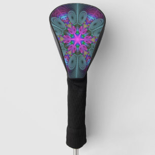 Mandala Colorful Striking Fractal Art Kaleidoscope Golf Head Cover