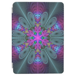 Mandala Colorful Striking Fractal Art Kaleidoscope iPad Air Cover