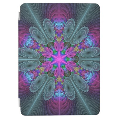 Mandala Colorful Striking Fractal Art Kaleidoscope iPad Air Cover
