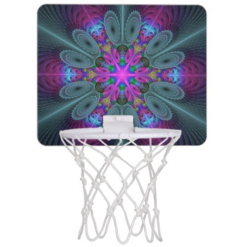 Mandala Colorful Striking Fractal Art Kaleidoscope Mini Basketball Hoop