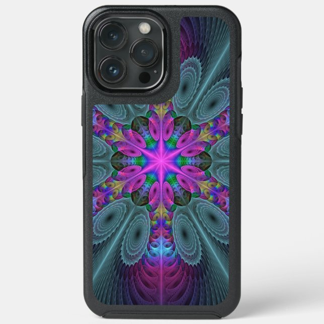 Mandala Colorful Striking Fractal Art Kaleidoscope Otterbox iPhone Case (Back)
