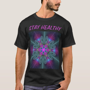 Mandala Colorful Striking Fractal Art Kaleidoscope T-Shirt