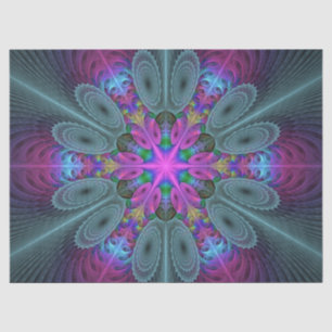 Mandala Colorful Striking Fractal Art Kaleidoscope Tissue Paper