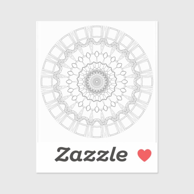 mandala-coloring-page-coloring-book sticker (Sheet)