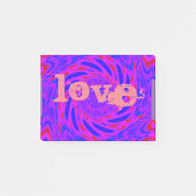 Mandala-colorpink-blue-LOVE-kaleidoscope RMDESIGN Post-it Notes (Front)
