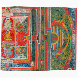 Mandala Cosmic Diagram for Meditation 3 Ring Binder