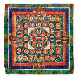 Mandala Cosmic Diagram for Meditation Bandana