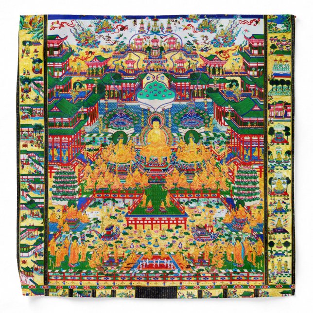 Mandala Cosmic Diagram for Meditation Bandana (Front)