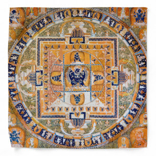 Mandala Cosmic Diagram for Meditation Bandana