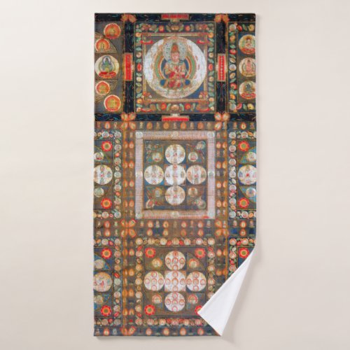 Mandala Cosmic Diagram for Meditation Bath Towel