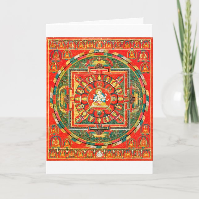 Mandala Cosmic Diagram for Meditation Card (Front)