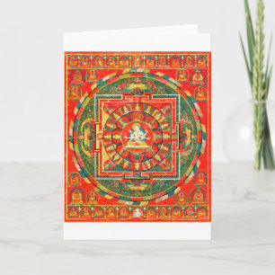 Mandala Cosmic Diagram for Meditation Card