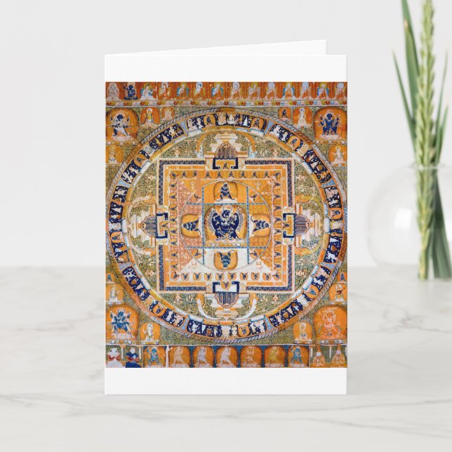 Mandala Cosmic Diagram for Meditation Card (Front)