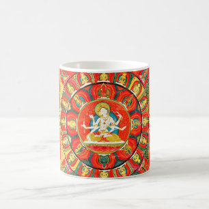 Mandala Cosmic Diagram for Meditation Coffee Mug