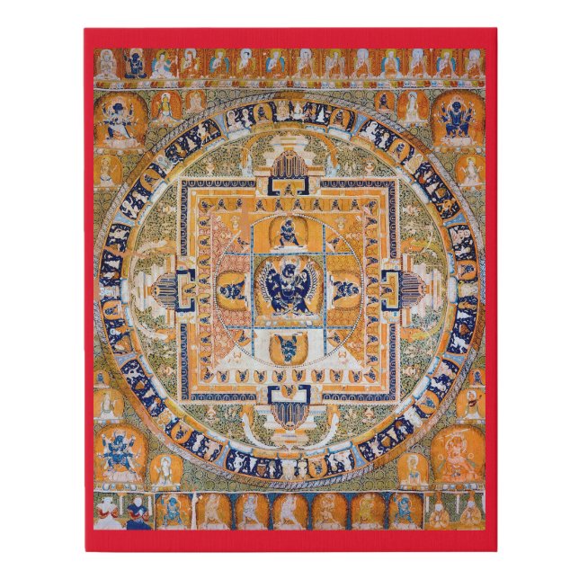 Mandala Cosmic Diagram for Meditation Faux Canvas Print (Front)