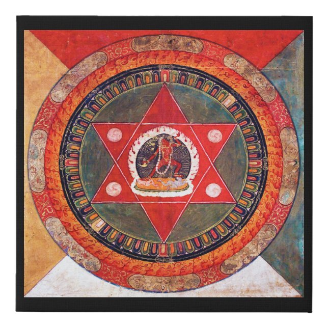 Mandala Cosmic Diagram for Meditation Faux Canvas Print (Front)