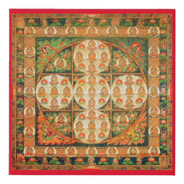 Mandala Cosmic Diagram for Meditation Faux Canvas Print (Front)