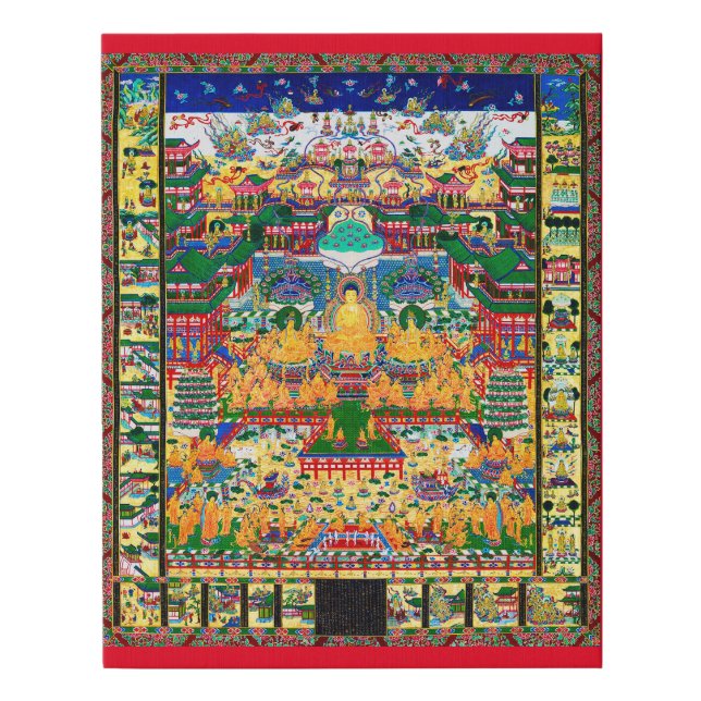Mandala Cosmic Diagram for Meditation Faux Canvas Print (Front)
