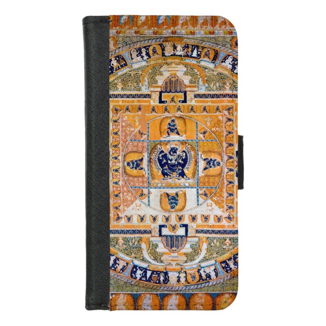 Mandala Cosmic Diagram for Meditation iPhone Wallet Case (Front)