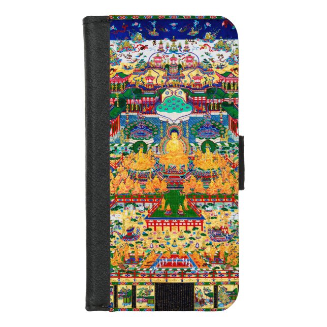 Mandala Cosmic Diagram for Meditation iPhone Wallet Case (Front)