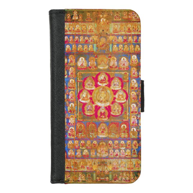 Mandala Cosmic Diagram for Meditation iPhone Wallet Case (Front)