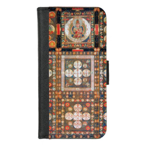 Mandala Cosmic Diagram for Meditation iPhone 87 Wallet Case