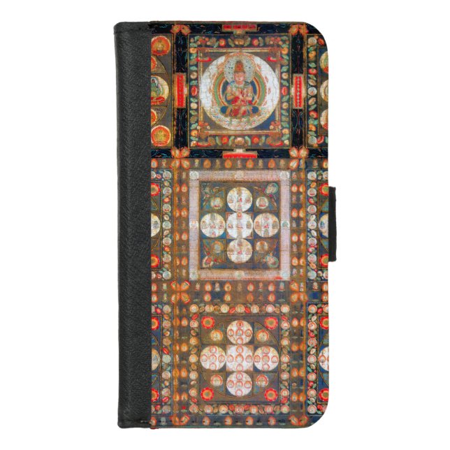 Mandala Cosmic Diagram for Meditation iPhone Wallet Case (Front)