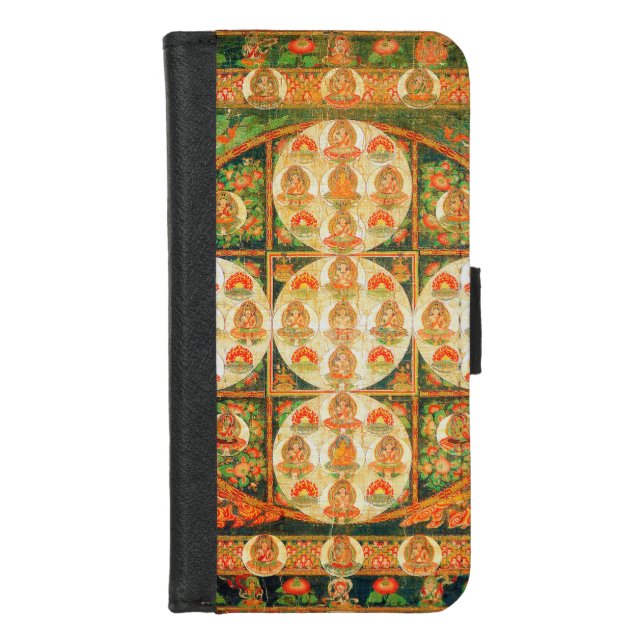 Mandala Cosmic Diagram for Meditation iPhone Wallet Case (Front)