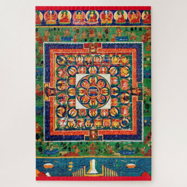 Mandala Cosmic Diagram for Meditation Jigsaw Puzzle (Vertical)