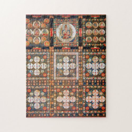 Mandala Cosmic Diagram for Meditation Jigsaw Puzzle