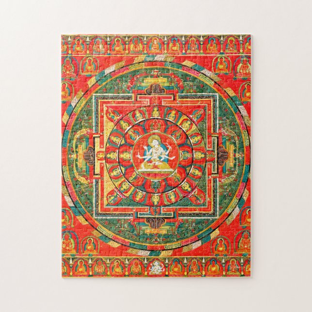 Mandala Cosmic Diagram for Meditation Jigsaw Puzzle (Vertical)