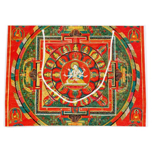Mandala Cosmic Diagram for Meditation Large Gift Bag