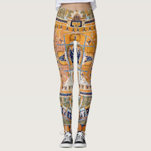 Mandala Cosmic Diagram for Meditation Leggings