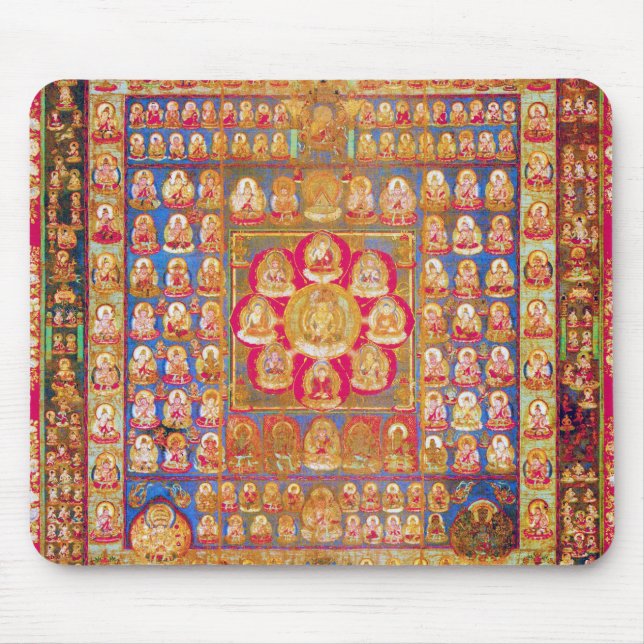 Mandala Cosmic Diagram for Meditation Mouse Pad (Front)