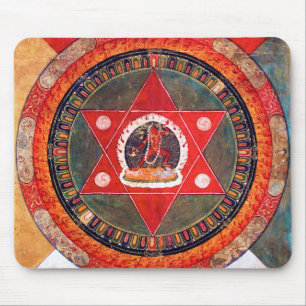 Mandala Cosmic Diagram for Meditation Mouse Pad