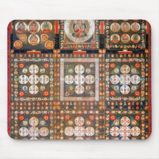 Mandala Cosmic Diagram for Meditation Mouse Pad (Front)