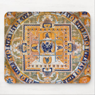 Mandala Cosmic Diagram for Meditation Mouse Pad