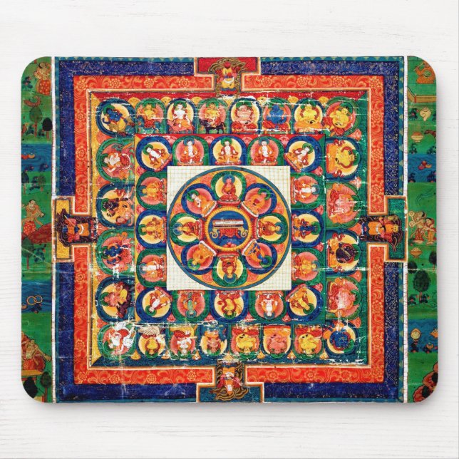 Mandala Cosmic Diagram for Meditation Mouse Pad (Front)