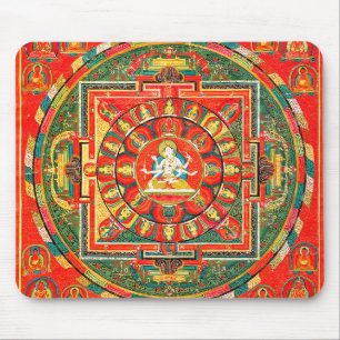 Mandala Cosmic Diagram for Meditation Mouse Pad