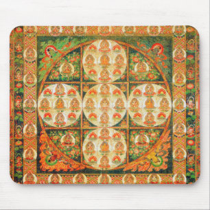 Mandala Cosmic Diagram for Meditation Mouse Pad
