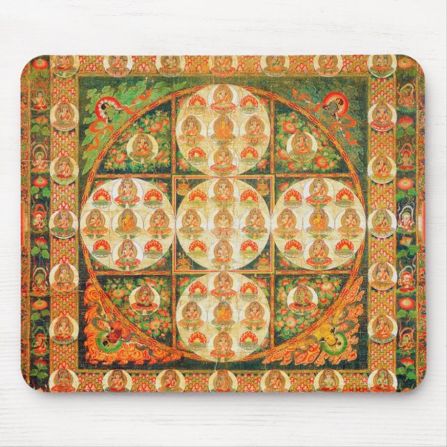 Mandala Cosmic Diagram for Meditation Mouse Pad (Front)