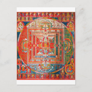 Mandala Cosmic Diagram for Meditation Postcard